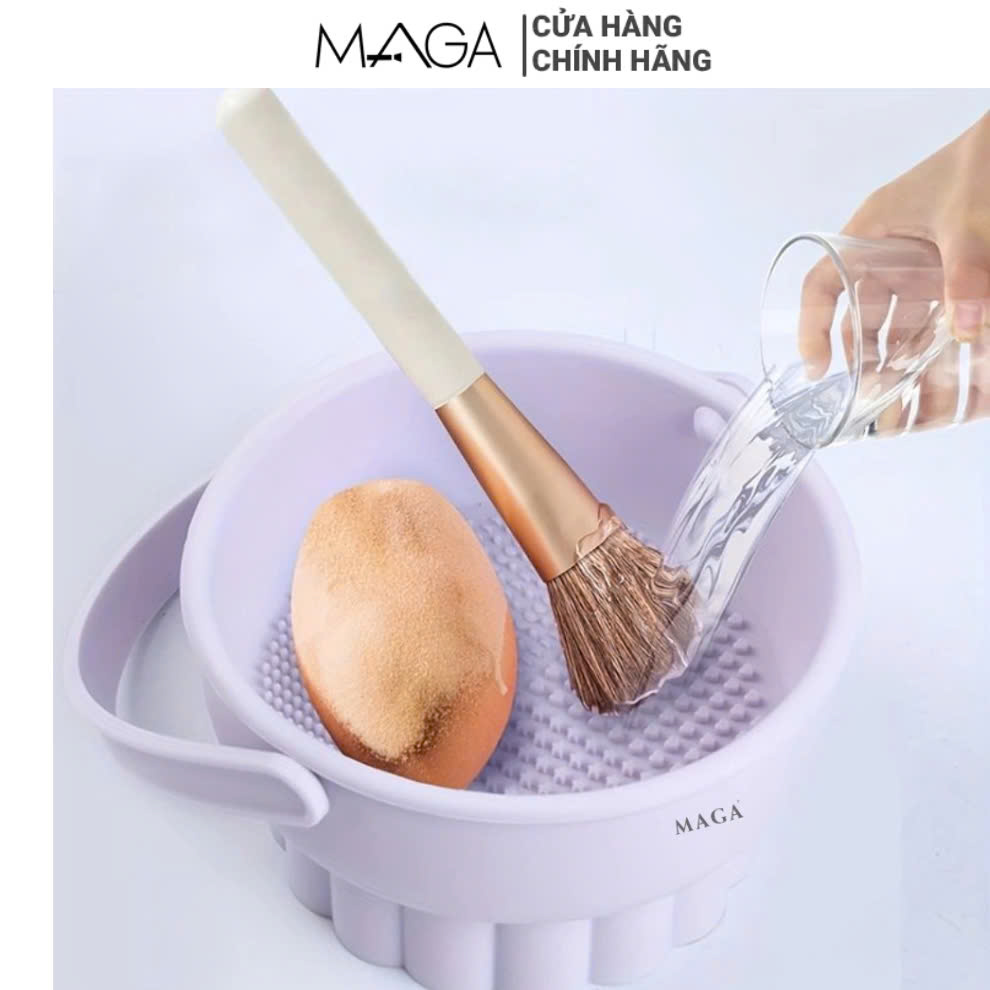 Bát Vệ Sinh Cọ Silicone MAGA 3 In 1 Makeup Brush Cleaner Mat MA112